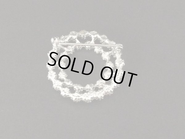 画像4: ラインストーン シルバー ブローチ USA (4)