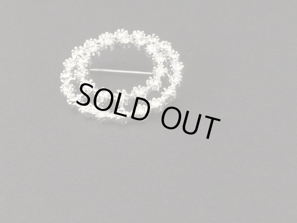 画像3: ラインストーン シルバー ブローチ USA (3)