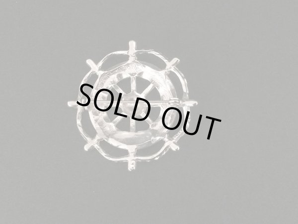 画像3: マリン 舵 ラダーモチーフ ブローチ USA (3)