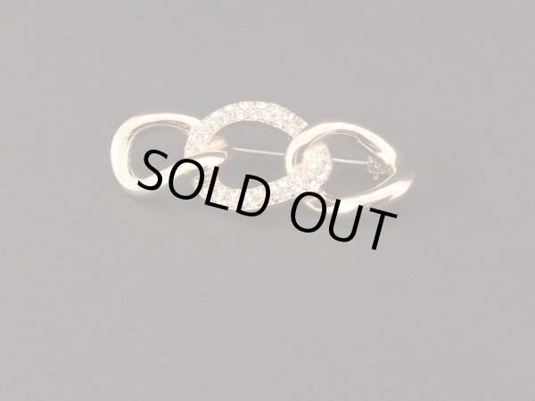 画像3: Christian Dior ラインストーン ゴールド ブローチ USA (3)