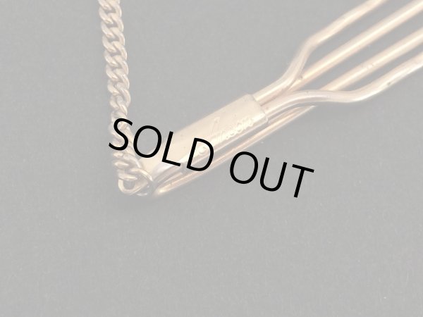 画像3: ANSON ネクタイピン タイチェーン ゴールド USA  (3)