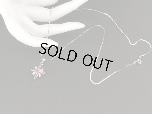 画像4: ラインストーン ネックレス USA ペンダント (4)