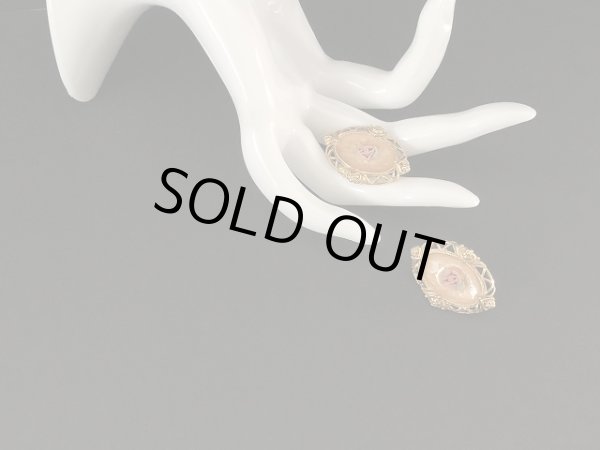 画像3: エナメルメタル ローズ イヤリング USA (3)