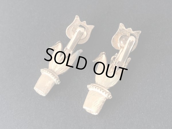 画像4: AVON エイボン フラワー チューリップ 揺れる イヤリング USA コスチュームジュエリー (4)