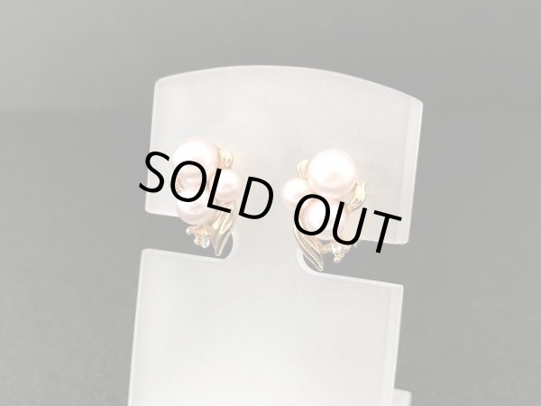 画像2: パール ラインストーン イヤリング USA (2)