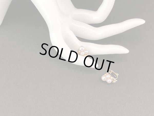 画像4: パール ラインストーン イヤリング USA (4)