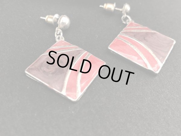 画像2: エナメル メタル 揺れる ピアス USA (2)