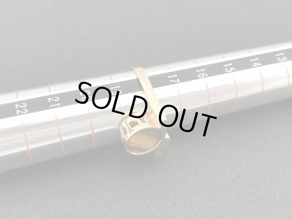 画像6: タイガーアイ 指輪 ヴィンテージ ゴールド USA リング 18号 コスチュームジュエリー (6)