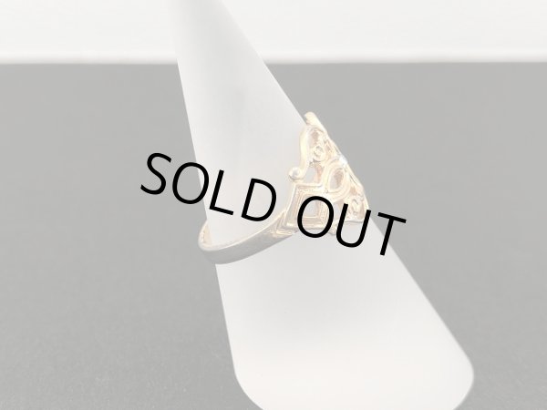 画像4: AVON エイボン ラインストーン 透かし 指輪 ヴィンテージ ゴールド USA リング 12.5号 コスチュームジュエリー (4)