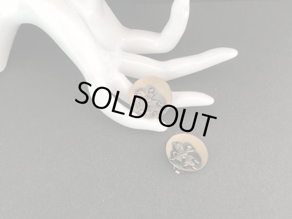 画像4: ブロンズ 騎士 イヤリング USA (4)