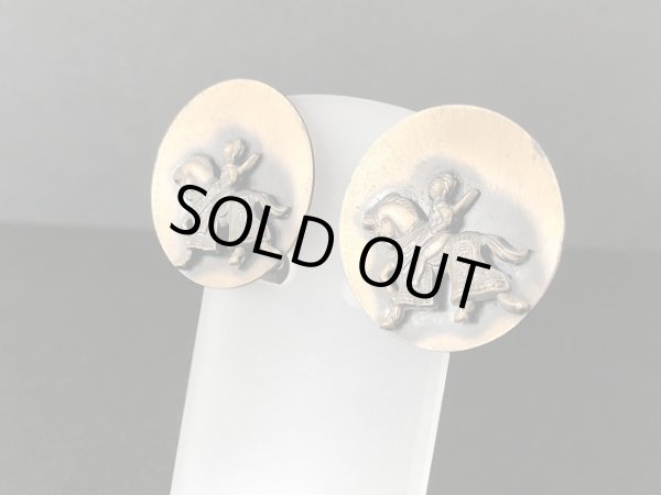 画像3: ブロンズ 騎士 イヤリング USA (3)