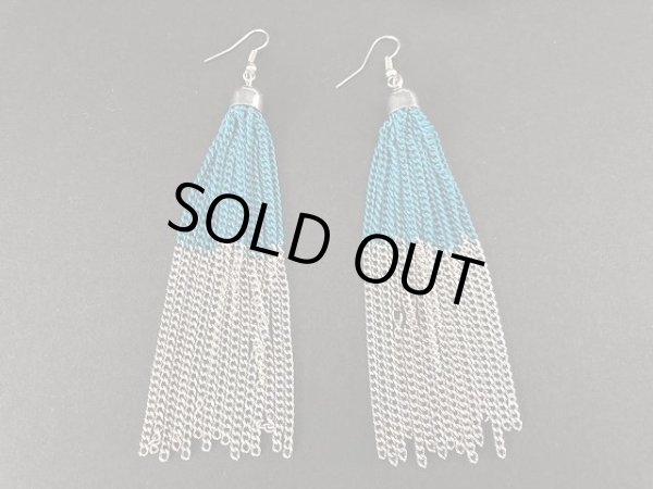 画像2: チェーンタッセル ロングピアス USA (2)