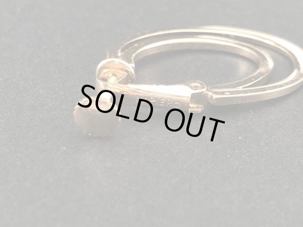 画像4: NAPIER ネイピア ゴールドトーン フープ イヤリング USA (4)