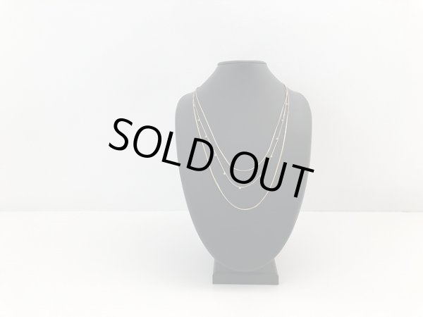 画像3: ゴールドトーン ラインストーン 3連 ネックレス USA  (3)