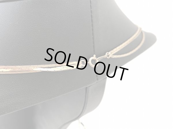 画像4: ゴールドトーン ラインストーン 3連 ネックレス USA  (4)