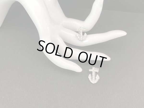 画像3: アンカー 碇 ラインストーン ピアス USA (3)