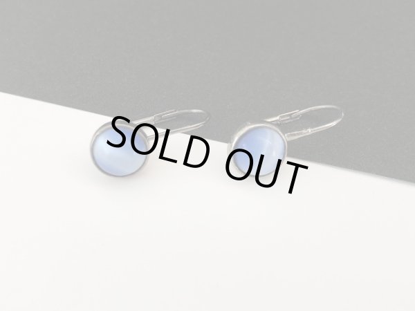 画像2: ブルーカボッション 小ぶりな ピアス USA (2)