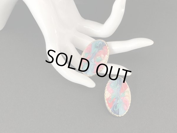 画像3: カラフル エナメルメタル イヤリング USA (3)