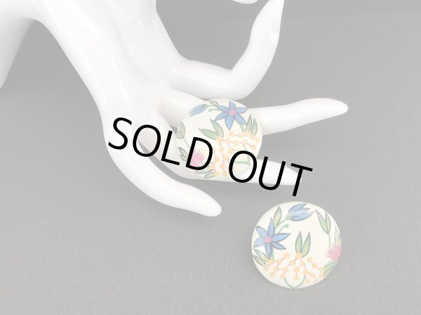 画像3: カラフル フラワー 大ぶり イヤリング USA (3)