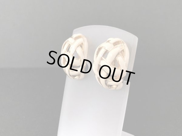 画像2: エナメル ゴールドトーン イヤリング USA (2)