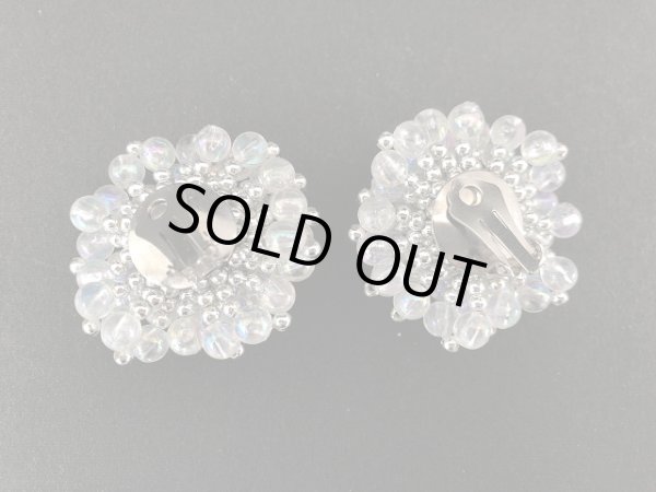 画像4: クリアオーロラカラービーズ 大ぶり イヤリング USA (4)