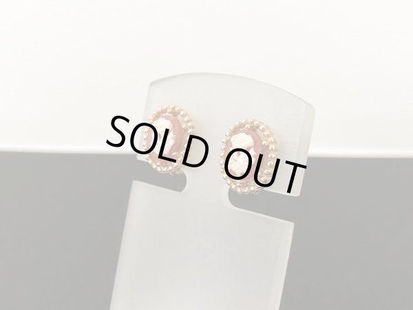 画像2: CROWN TRIFARI クラウン トリファリ フラワーカメオ イヤリング USA (2)