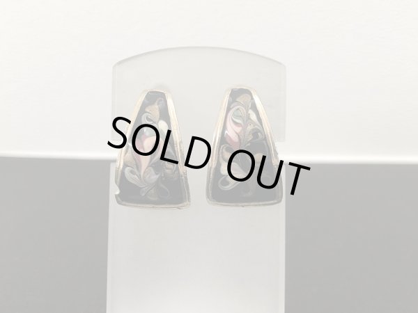 画像2: ブラック カラフル エナメルメタル ピアス USA (2)