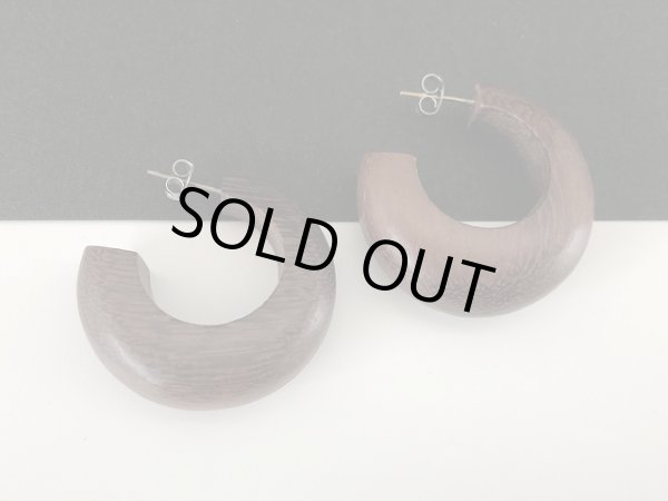 画像3: WOOD ウッド フープ ピアス USA (3)