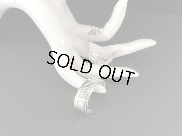 画像4: シルバートーン 大ぶり フープ ピアス USA (4)