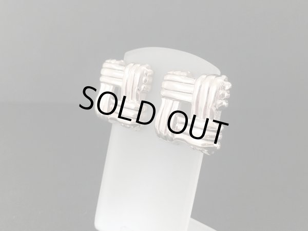 画像2: シルバートーン スクエア イヤリング USA (2)