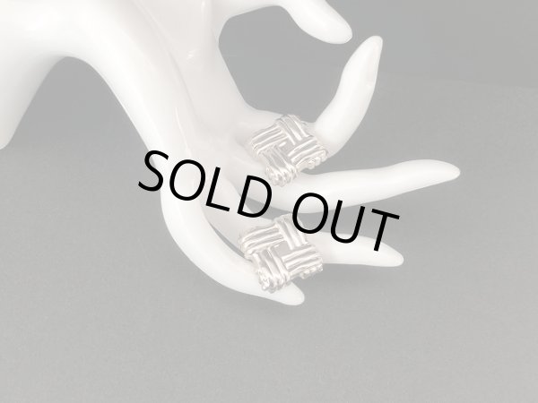 画像3: シルバートーン スクエア イヤリング USA (3)