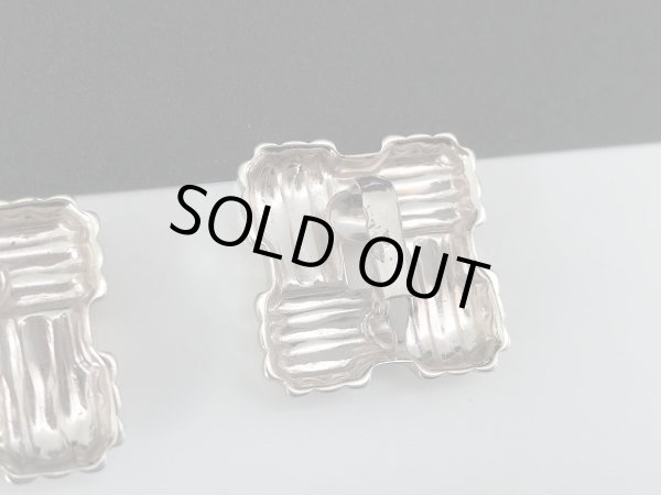 画像5: シルバートーン スクエア イヤリング USA (5)