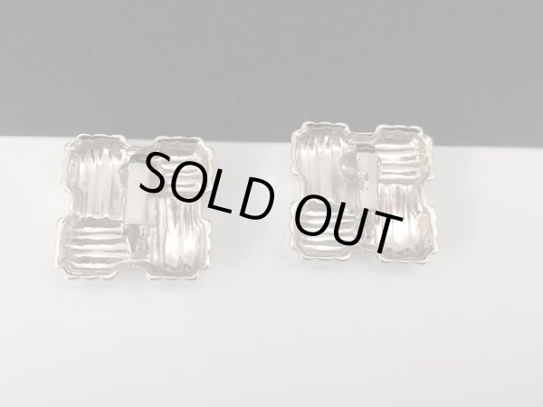 画像4: シルバートーン スクエア イヤリング USA (4)