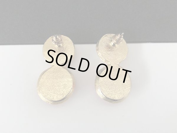 画像4: ゴールドトーン ホワイト オレンジカボッション ピアス USA (4)