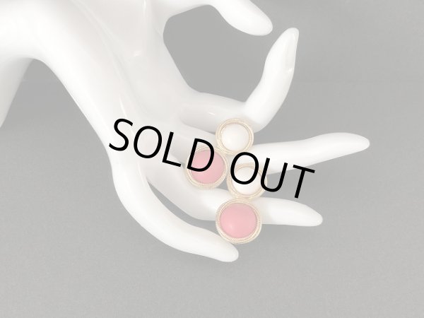 画像3: ゴールドトーン ホワイト オレンジカボッション ピアス USA (3)