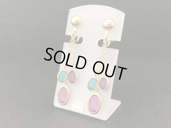 画像2: カラービーズ 揺れる イヤリング USA (2)