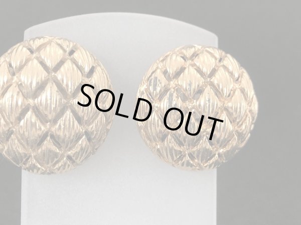 画像2: MONET モネ ゴールドトーン イヤリング USA (2)