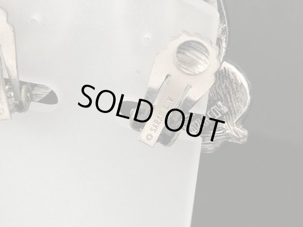 画像3: サラコベントリー SARAH COV シルバートーン リーフモチーフ 大ぶり イヤリング USA (3)