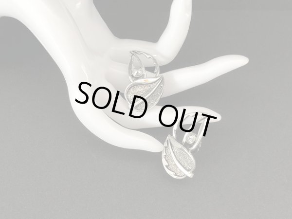 画像4: サラコベントリー SARAH COV シルバートーン リーフモチーフ 大ぶり イヤリング USA (4)