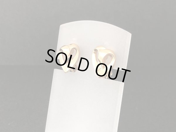 画像2: MONET モネ ゴールドトーン ハート 小ぶり イヤリング USA ヴィンテージ コスチュームジュエリー (2)