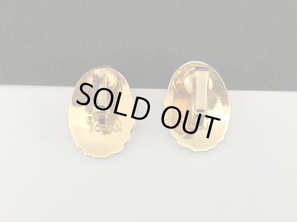 画像4: エナメル パープル ホワイトカラー イヤリング USA (4)