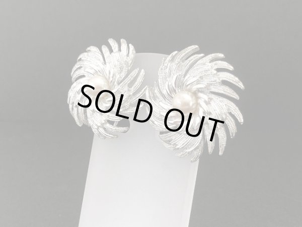 画像3: サラコベントリー SARAH COV シルバートーン パール 大ぶり イヤリング USA (3)