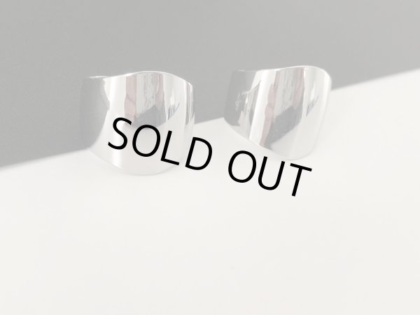 画像6: シルバートーン シンプル フープ ピアス USA (6)