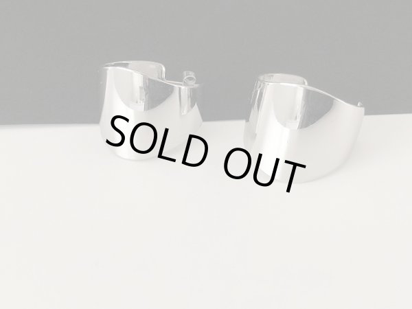 画像3: シルバートーン シンプル フープ ピアス USA (3)