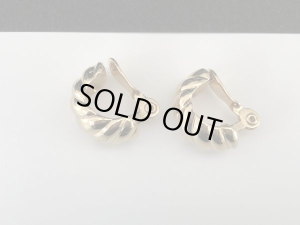 画像3: MONET モネ ゴールドトーン フープ イヤリング USA ヴィンテージ コスチュームジュエリー (3)