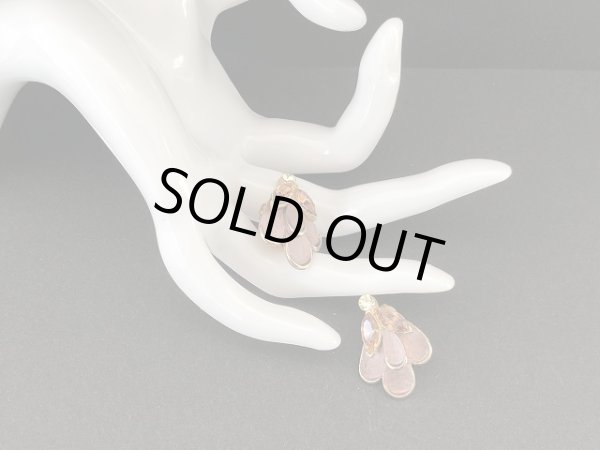 画像3: アンバー イエローカラーラインストーン イヤリング USA (3)