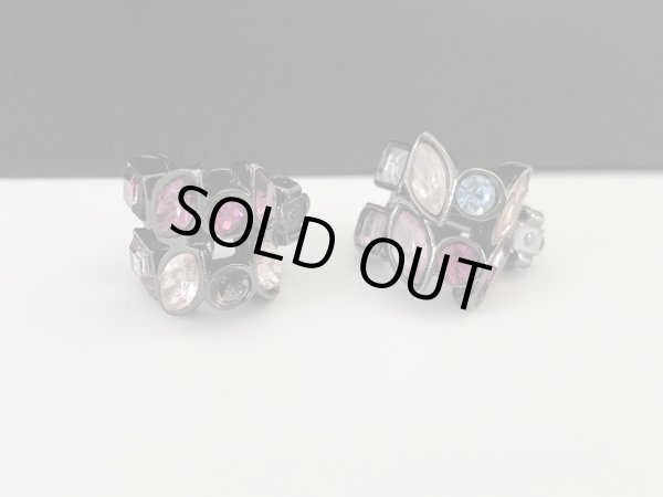 画像5: カラフル ラインストーン ビジュー イヤリング USA ヴィンテージ コスチュームジュエリー (5)