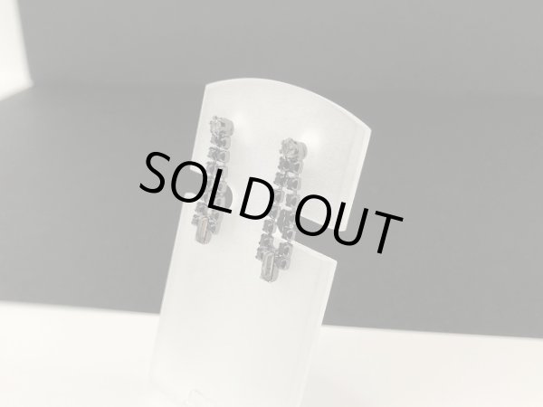 画像2: ブラックラインストーン 小ぶりな 揺れる ピアス USA (2)