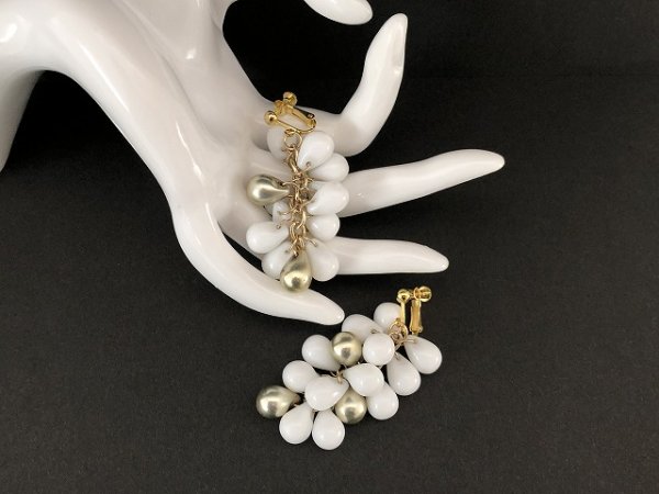 画像3: 大ぶり ビーズ 揺れる イヤリング USA (3)