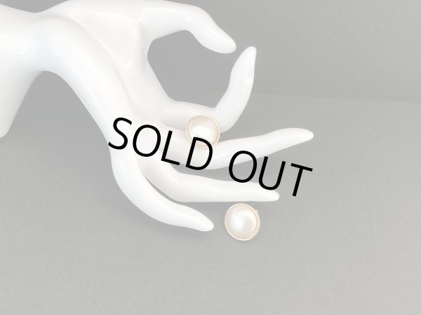 画像5: MONET モネ ゴールドトーン パール ピアス USA (5)